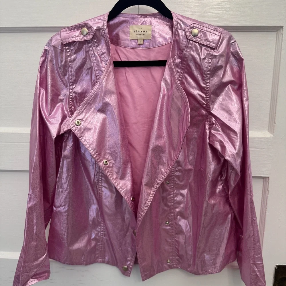 Sezane Alby Shirt Pink Size 4 - Picture 3 of 5